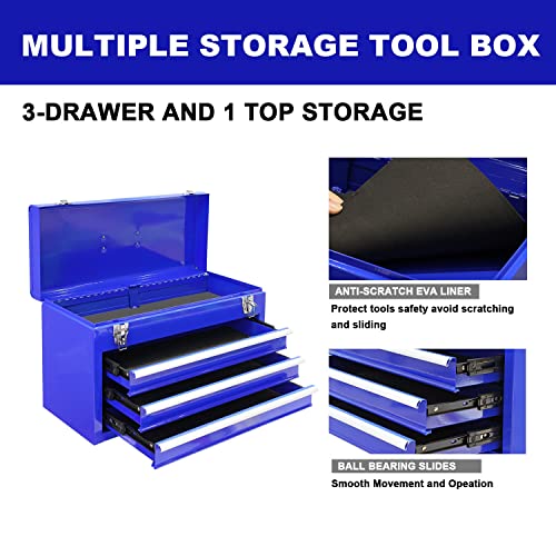 20" 3 Drawer Steel Tool Box Y665