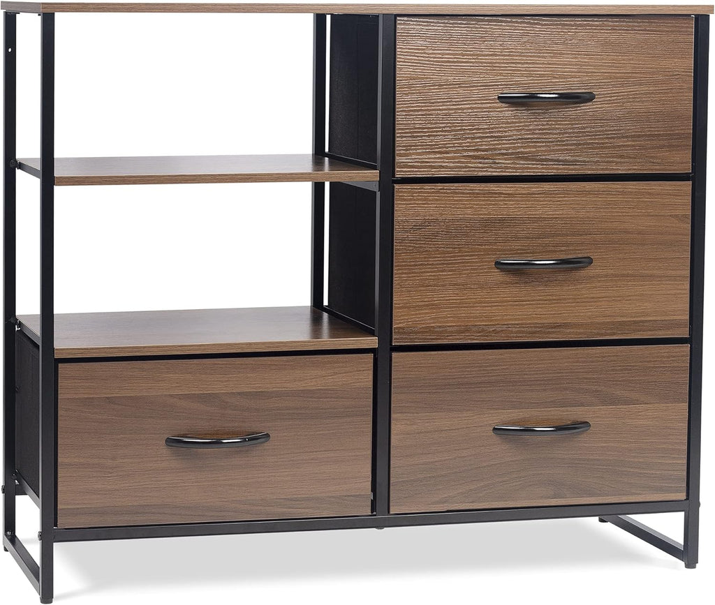 8 Drawer Dresser with Wooden Top and Steel Frame O94947