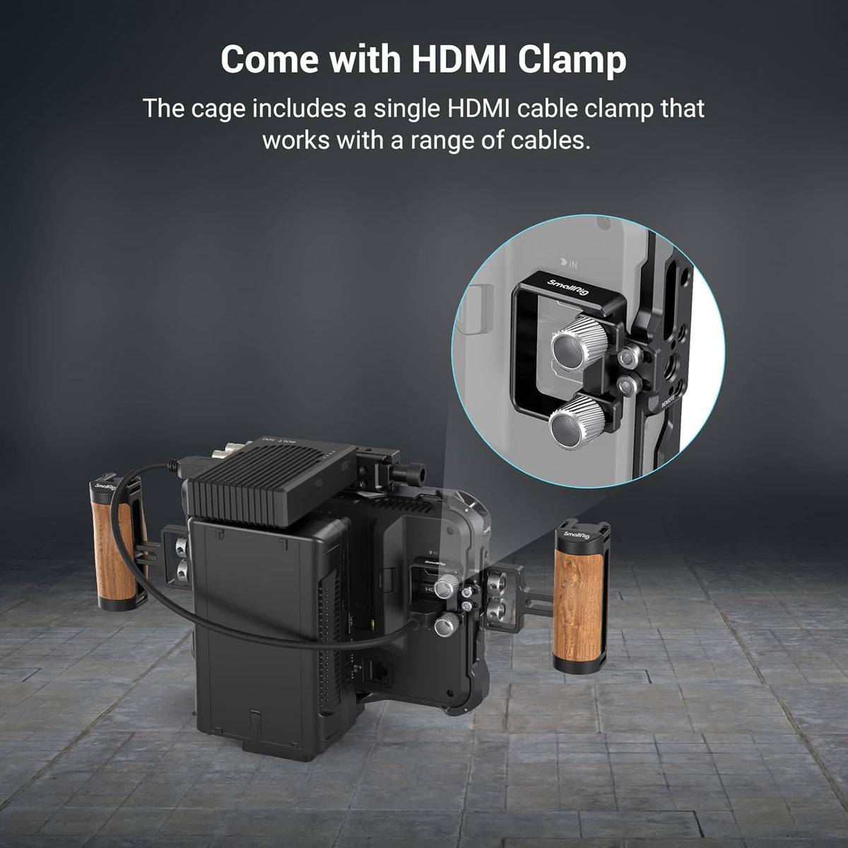 Monitor Cage with Cable Clamp, NATO Rail and Sun Hood N1732
