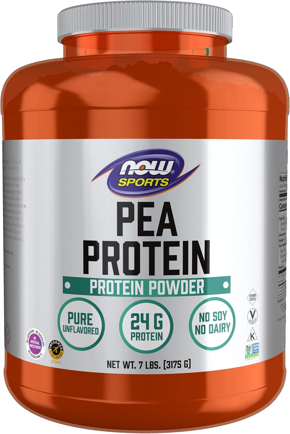 Pea Protein 24 g Unflavored Powder 7-Pound Beige Cream Pack of 2 B91231