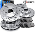 Drilled and Slotted Brake Rotors with Ceramic Brake Pads W530486