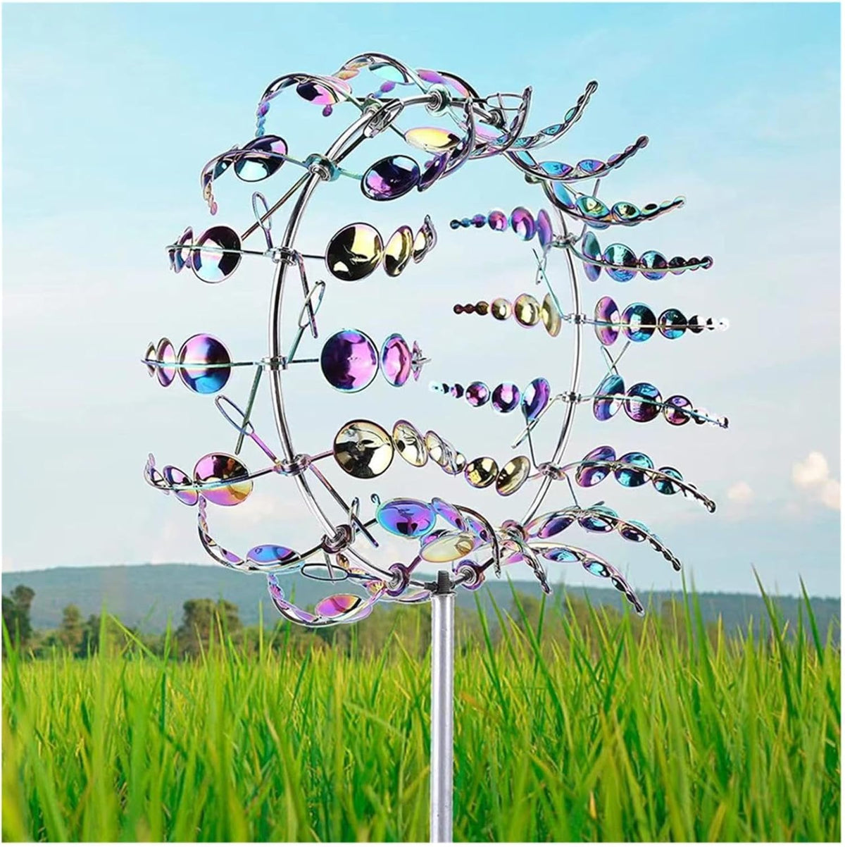 Colorful Metal Windmill Garden Sculpture N80210