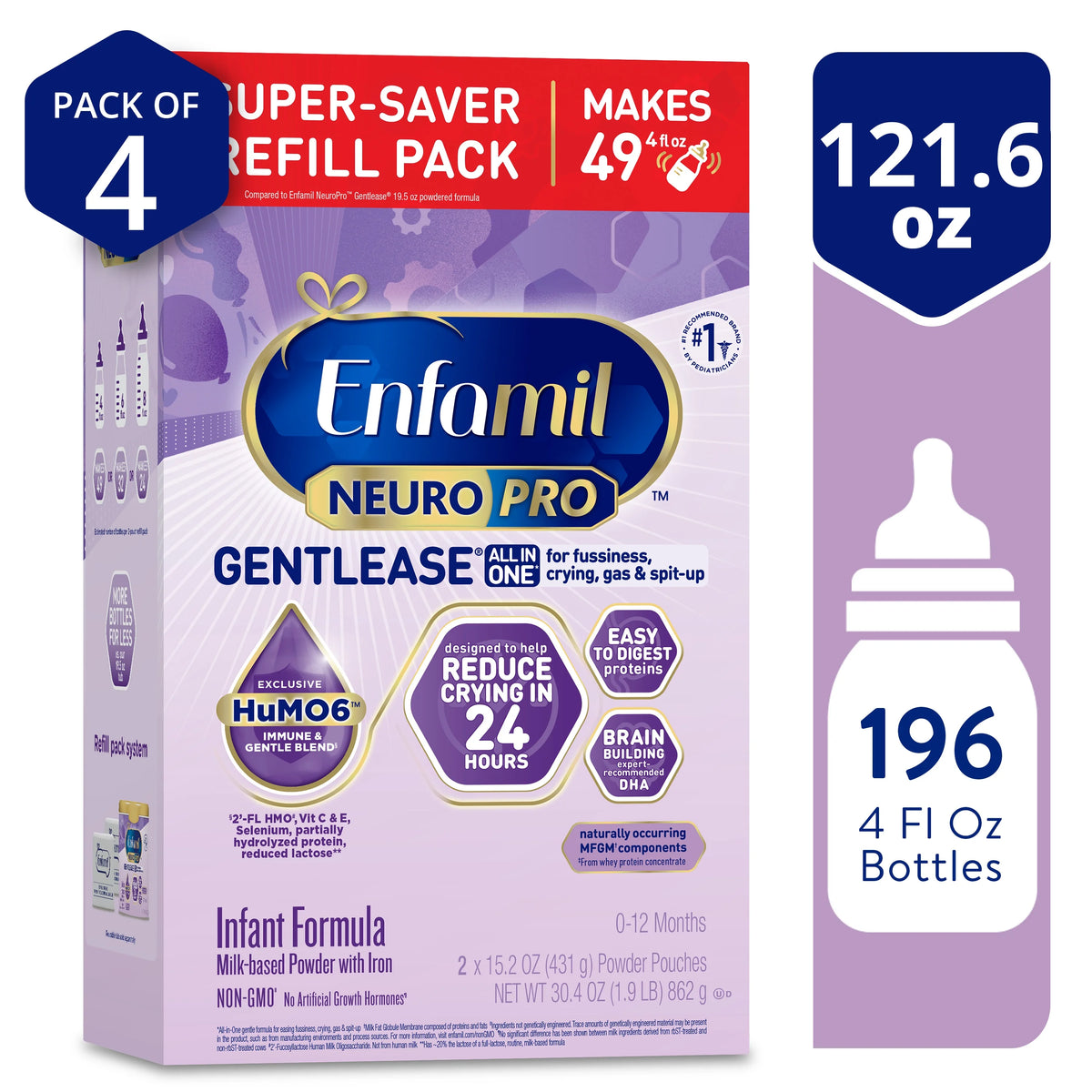 30.4 Oz Baby Formula, 4 Boxes B486