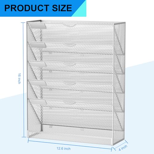 Black 10 Tier Wall Mounted File Organizer V704
