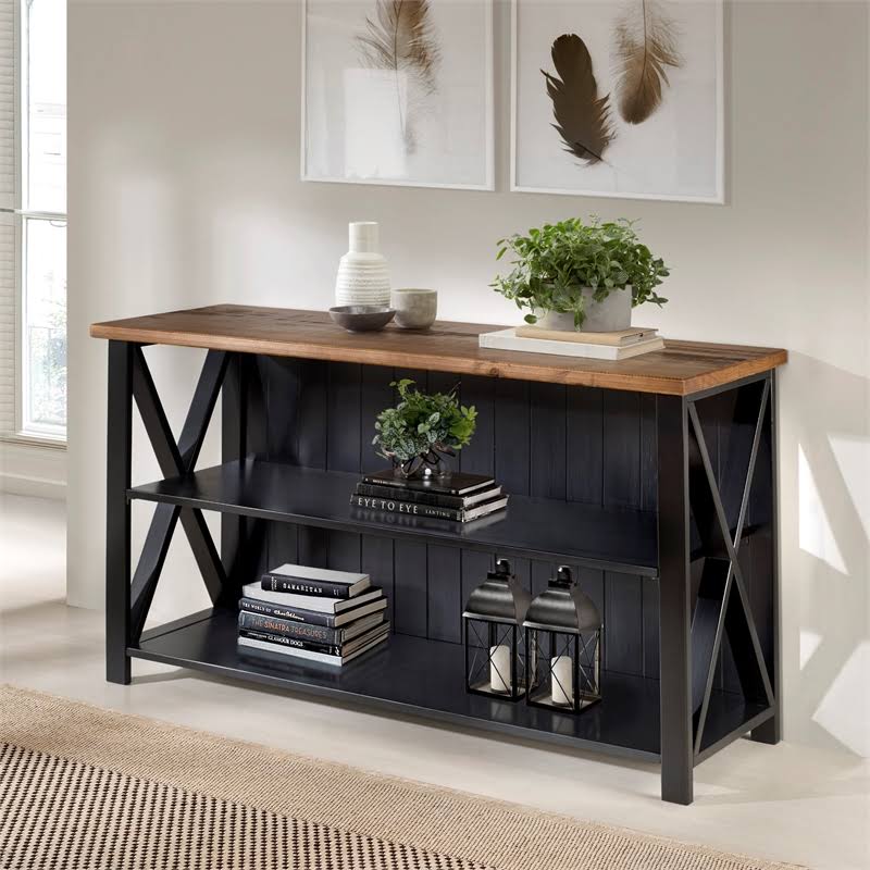 Solid Wood Farmhouse Storage Console N354