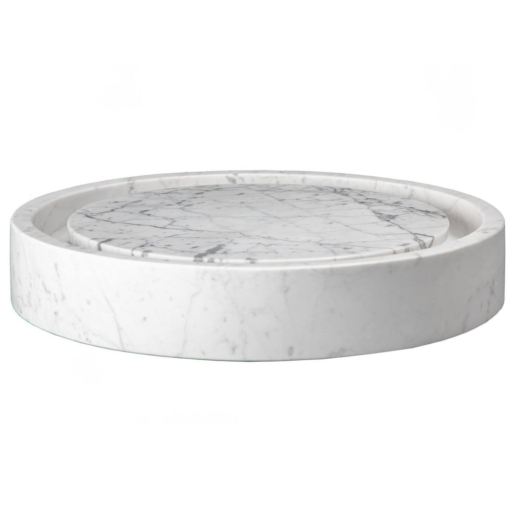 Round Carrara Marble Sink E938