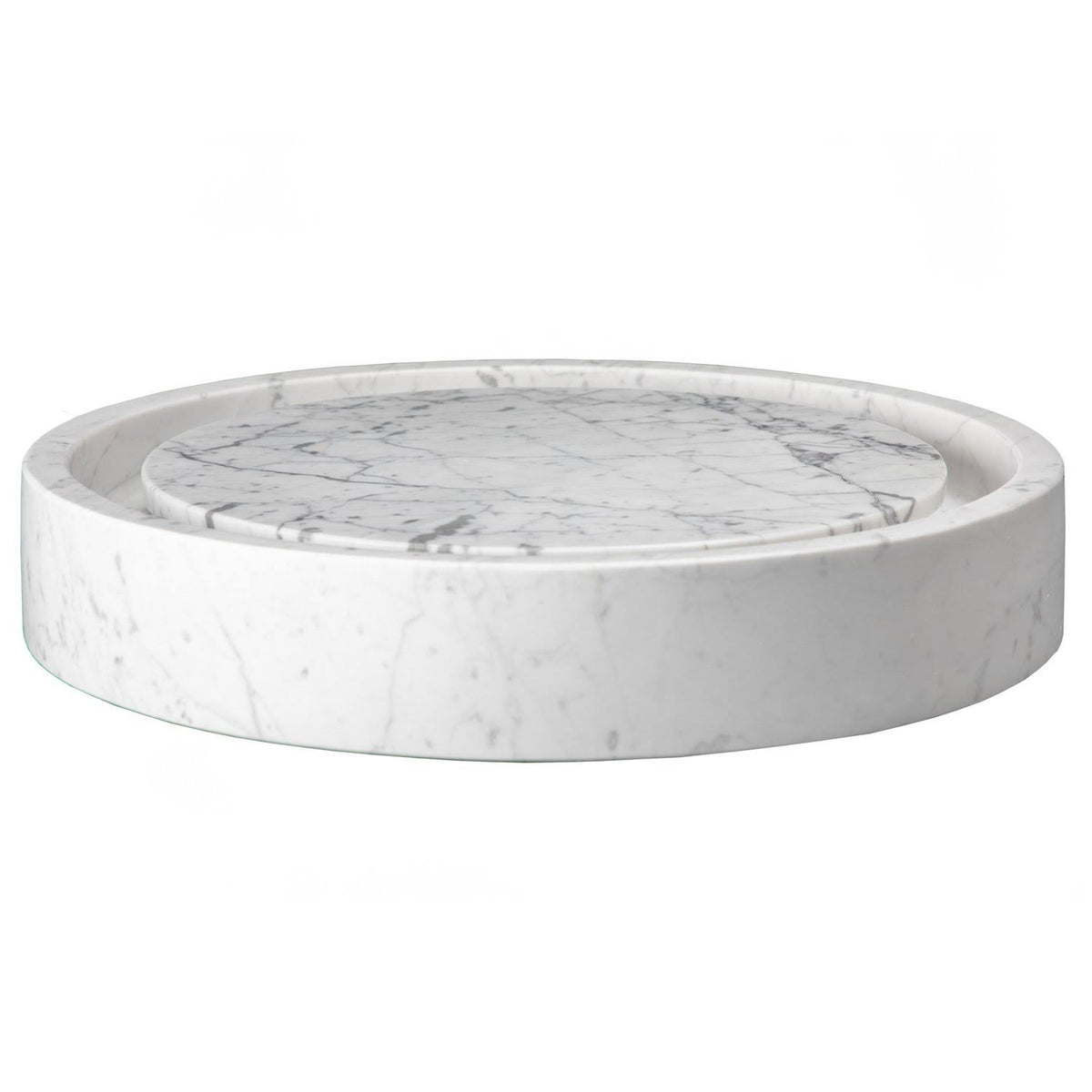 Round Carrara Marble Sink E938