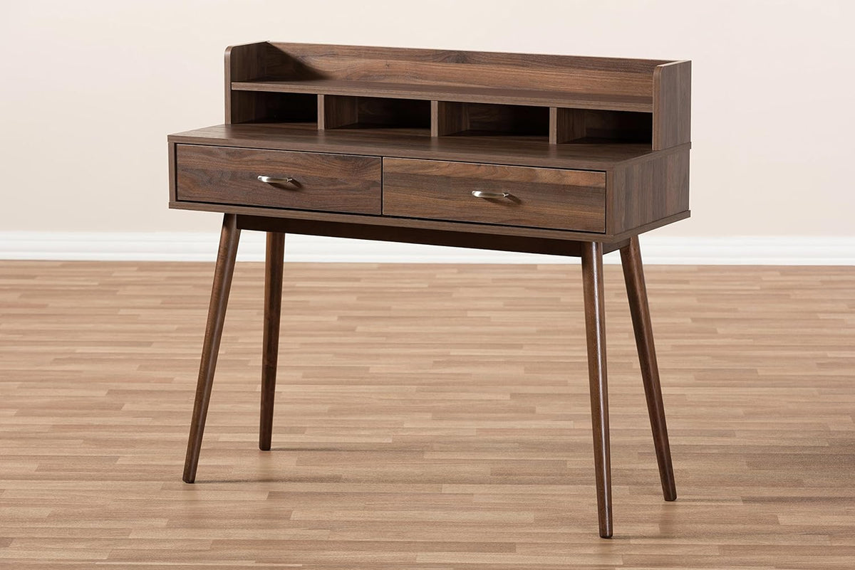 Walnut Brown 2-Drawer Desk X561887