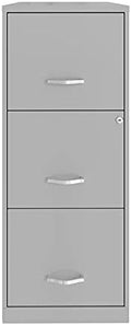 3 Drawer Vertical Metal File Cabinet with Lock Pearl White Z863891