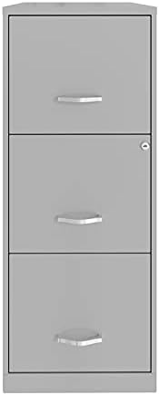 3 Drawer Vertical Metal File Cabinet with Lock Pearl White Z863891