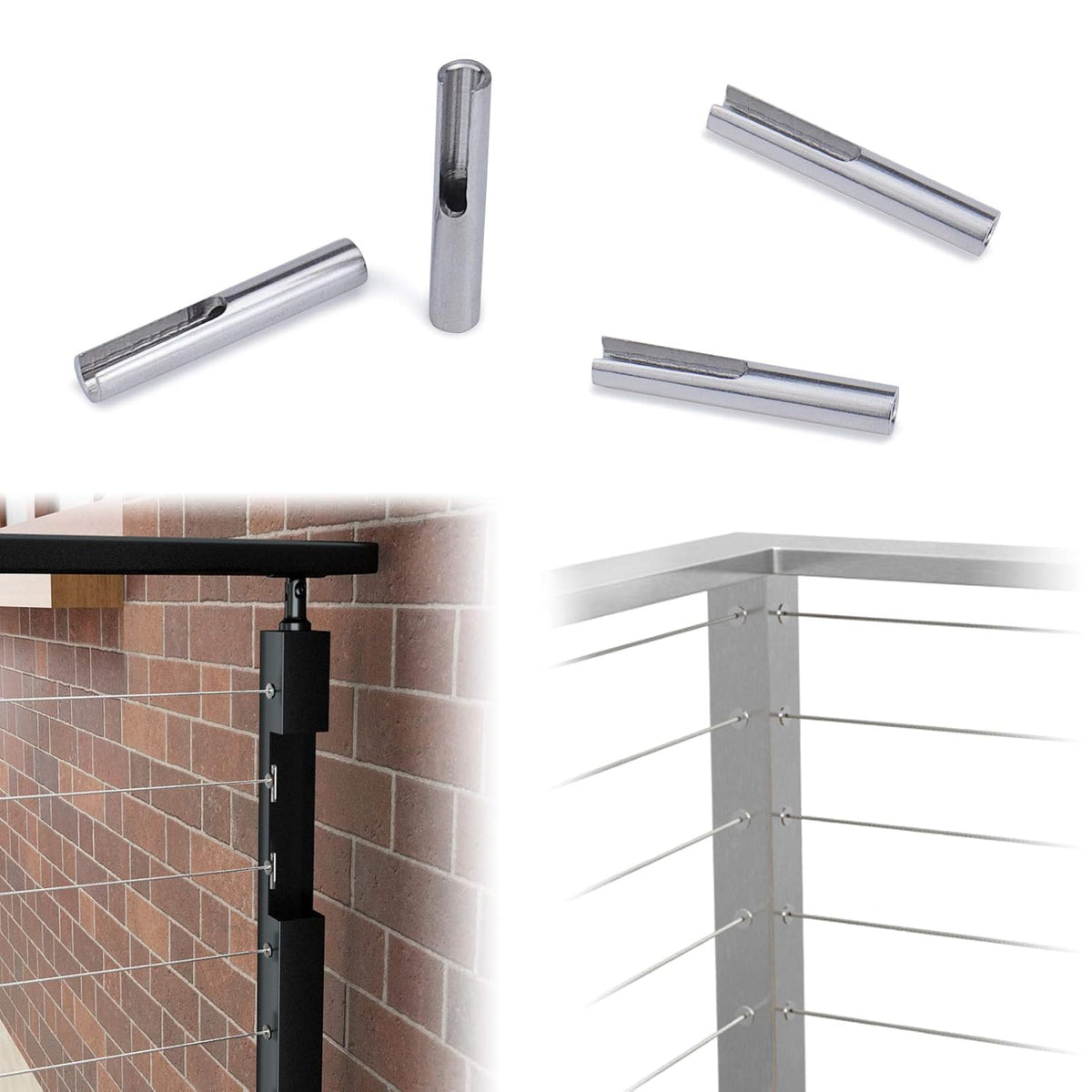 20 Pack 1/8 Invisible Cable Railing Kit T316 Stainless Steel U20954