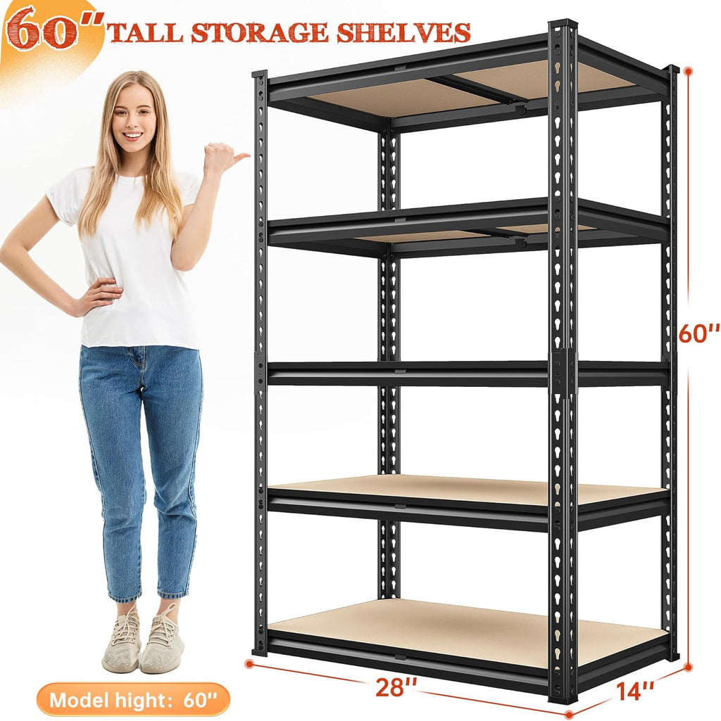 5 Tier Adjustable Metal Shelving L64910