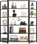 6-Tier Wooden Bookcase with Adjustable Feet F281140