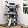 68 Inches Multi-Level Cat Tree with Cat Condo and Sisal Scratching W660583