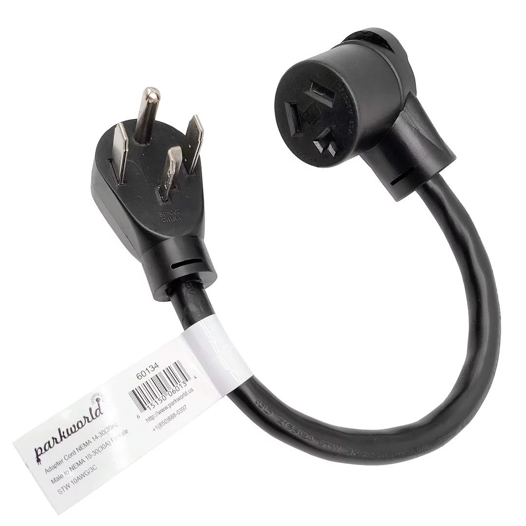 Dryer Adapter Cord NEMA 14-30P to 10-30R, 30A, 250V, 1.5FT V25623