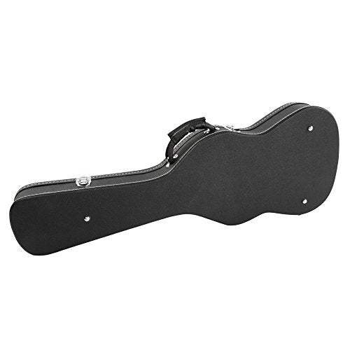 Black Wooden Hard-Shell Electric Guitar Case with Lock Latch Padding Z2632
