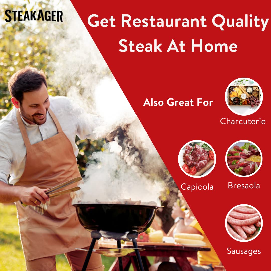 Black and Stainless Steel Dry Aging Refrigerator with 40Lbs Capacity O442