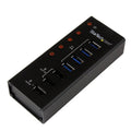 4-Port USB 3.0 Hub with 3 Charging Ports Black N54727