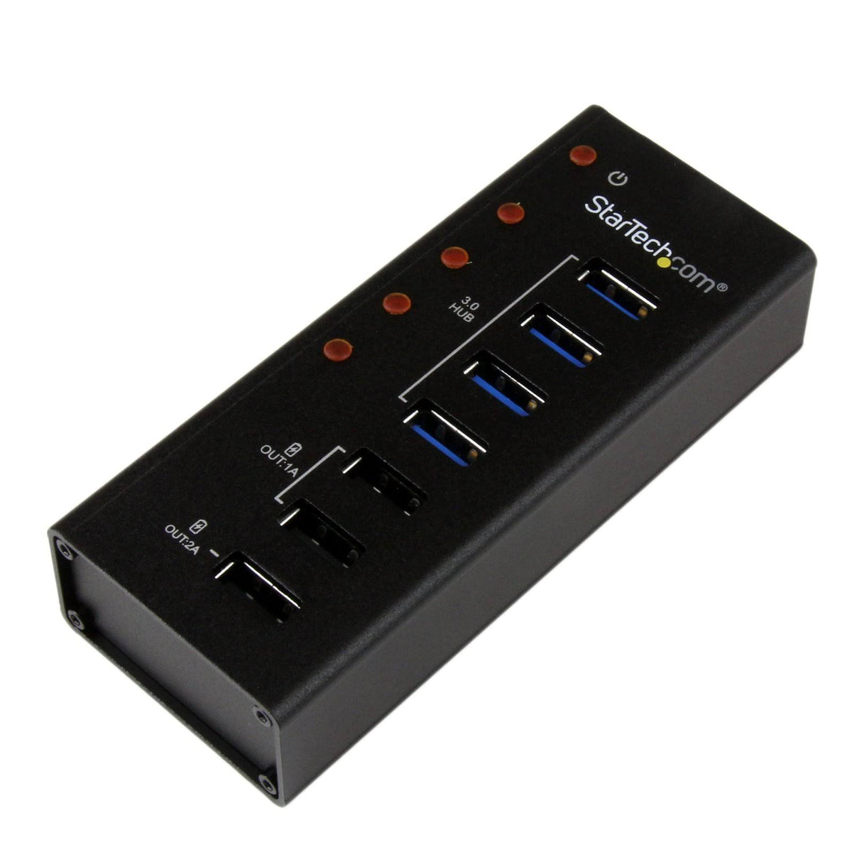 4-Port USB 3.0 Hub with 3 Charging Ports Black N54727