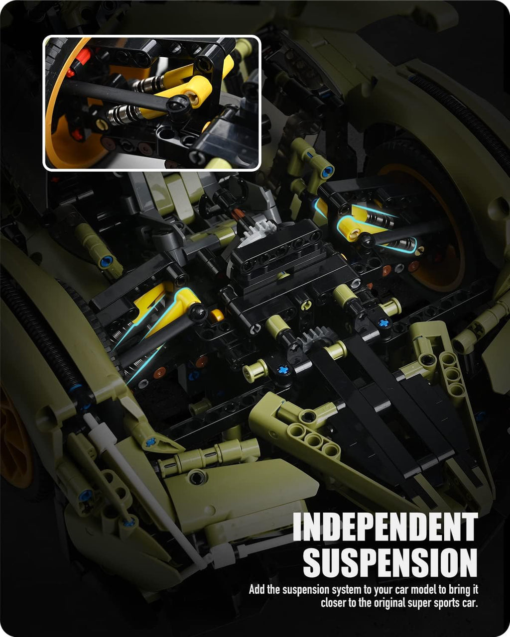 1:8 Scale Sports Car Building Blocks Set (2527 Pcs) L926114