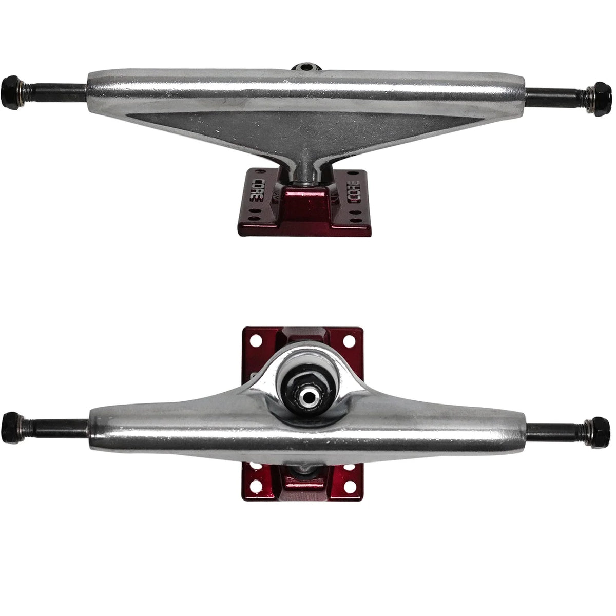 Natural 30" Skateboard Complete with Silver/Red Trucks, 58mm Red Wheels S237874