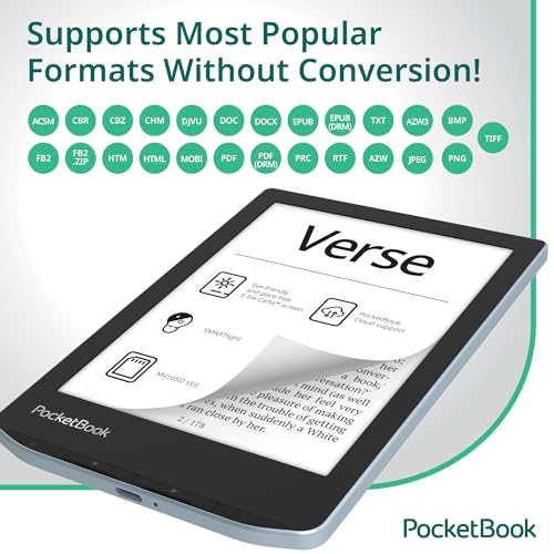 E-Reader with 6'' E-Ink Touchscreen in Bright Blue P31870