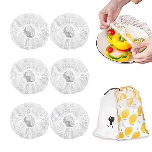 200PCS Reusable Elastic Plastic Bowl Covers L296172