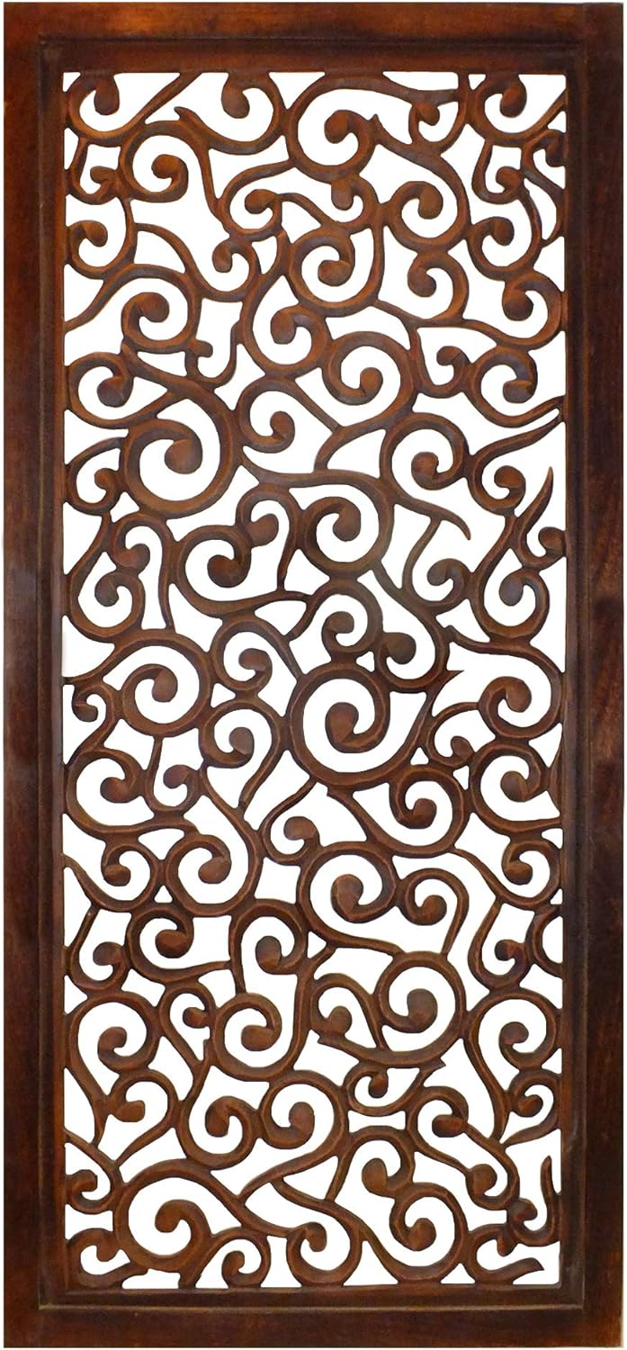 Black and Brown Rectangular Wall Panel L83873
