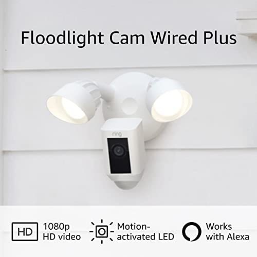 White Floodlight Cam with 1080p HD video X2366