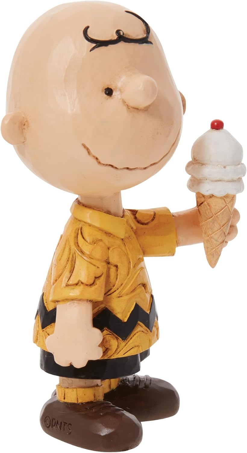 Mini Charlie Brown with Ice Cream Figurine 3 Inch Q87228