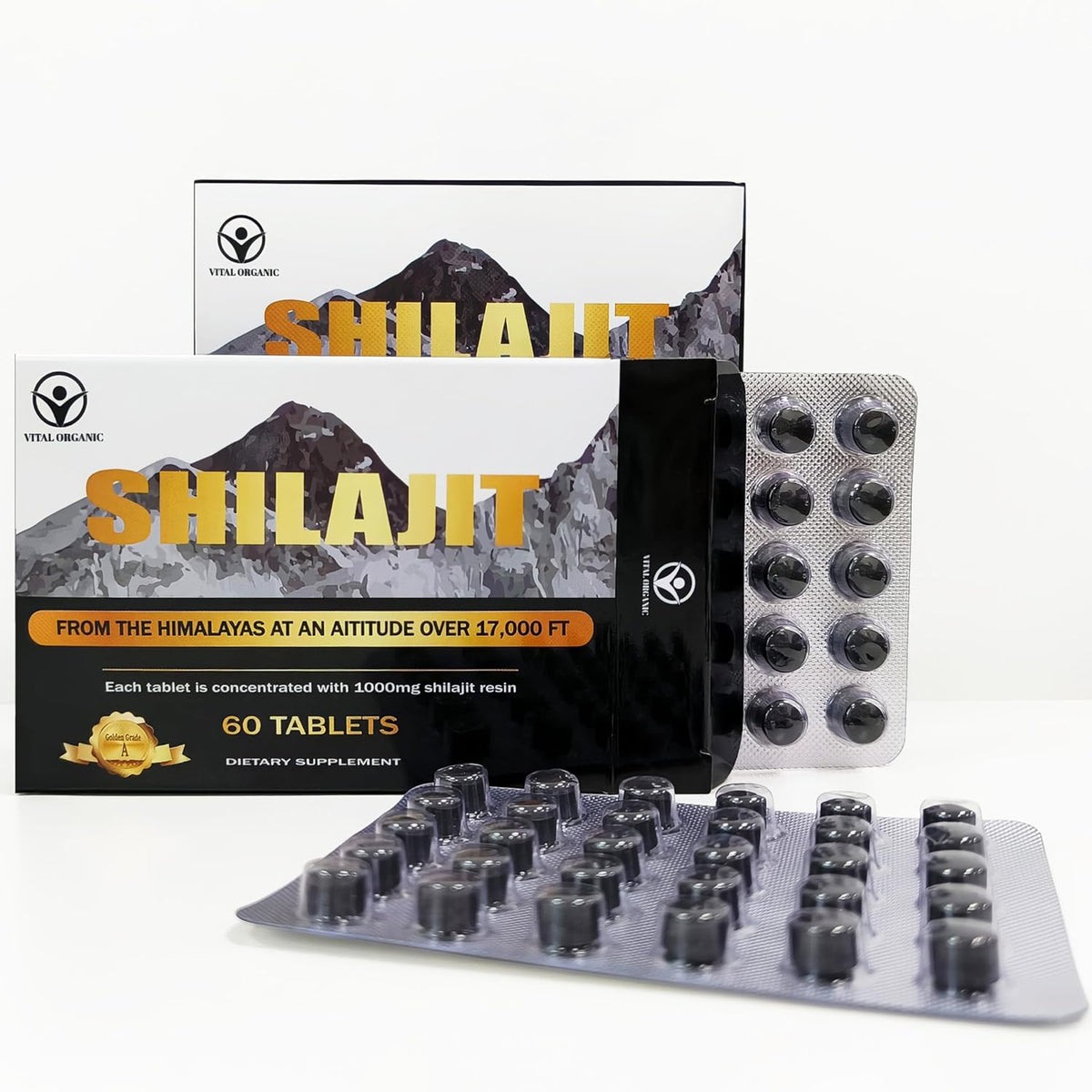 120 Shilajit Tablets, 1000mg each H100