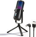 RGB Gaming USB Condenser Microphone with Tripod Stand, Pack of 2 K6468