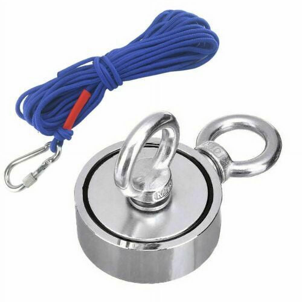 1300 Lbs Pull Force Neodymium Fishing Magnet Kit with Rope and Carabiner Y8830