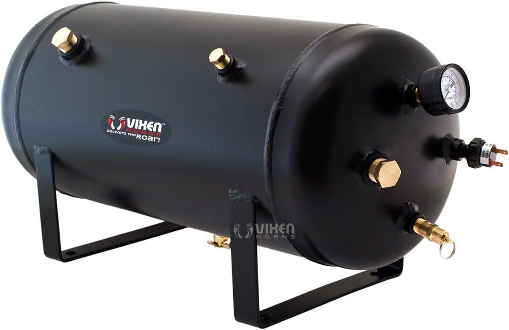 Train Horn Kit with Dual 200psi Air Compressor, 5 Gallon Tank, 8 Trumpets B8236