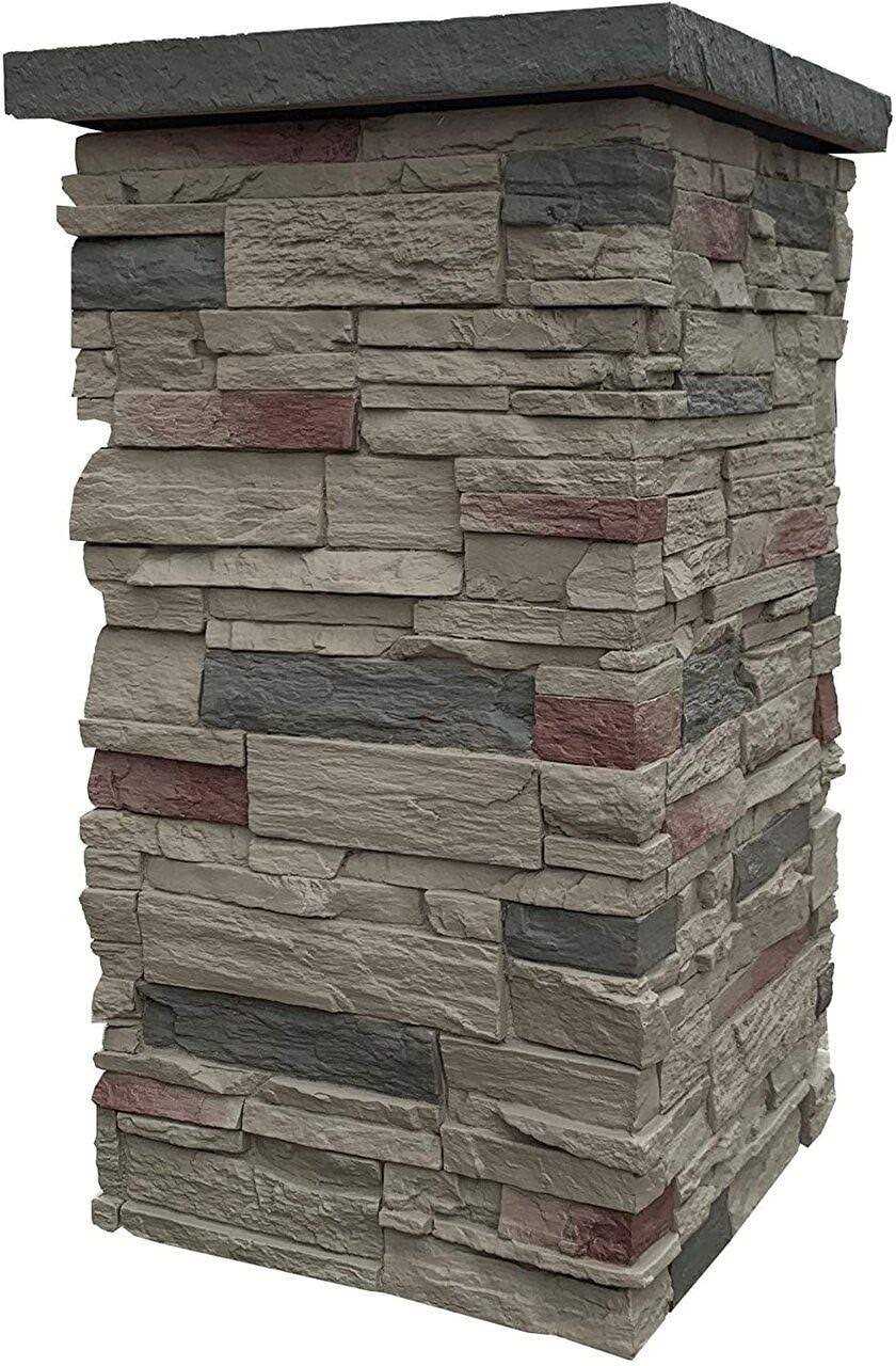 30 in. x 16 Faux Stone Column Siding Wrap N778171