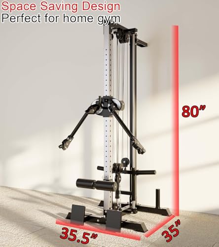 Cable Machine with Leg Holder, LAT Bar, Foot Board Accessories X739641