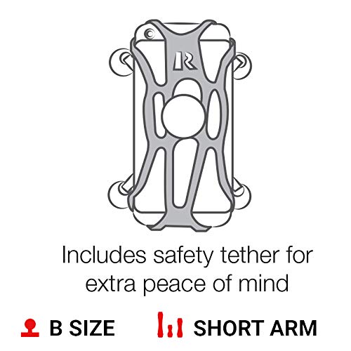 Large Phone Mount with Handlebar U-Bolt Base and Short Arm B2199