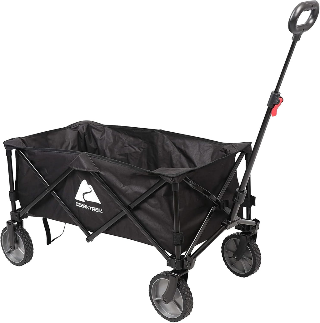 Black Folding Collapsible Camp Wagon Cart Q699