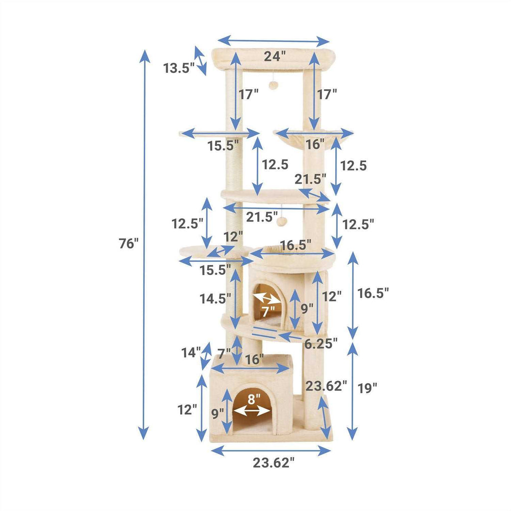 76-in XXL Heavy Duty Cat Tree M434212