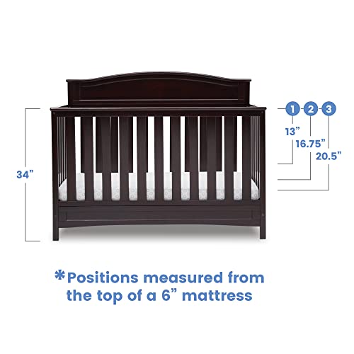 White 4-in-1 Convertible Baby Crib S30268