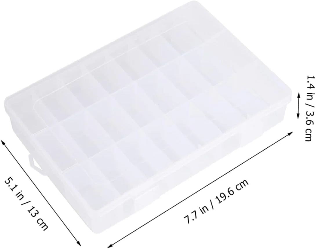 12 Pcs Clear Plastic Storage Box with Compartments O183