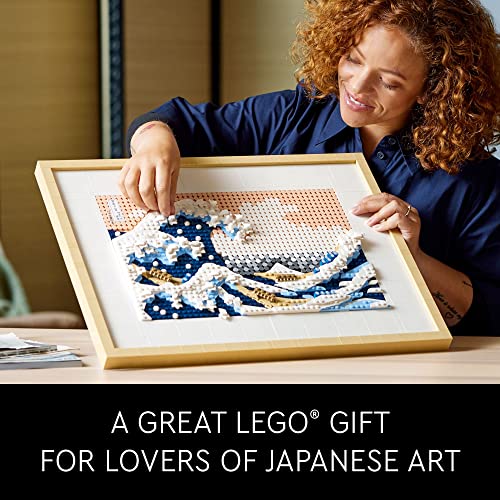 LEGO Art Hokusai – The Great Wave 31208, 3D Japanese Wall Art Craft Kit, Framed Ocean Canvas G95373