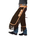 Suede Leather Chinks with Basket Stamp Yoke M104498