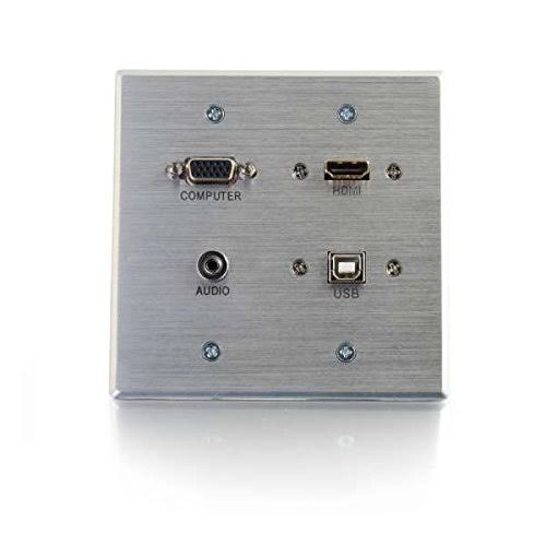 HDMI VGA 3.5mm USB Wall Plate Z62209