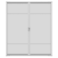72-in x 80-in White Aluminum Frame Retractable Screen Door J4583