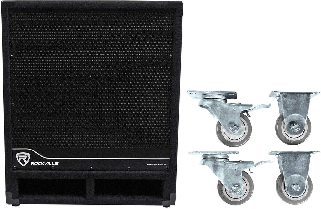15" 1600w Active Powered PA Subwoofer with Steel Casters V331049