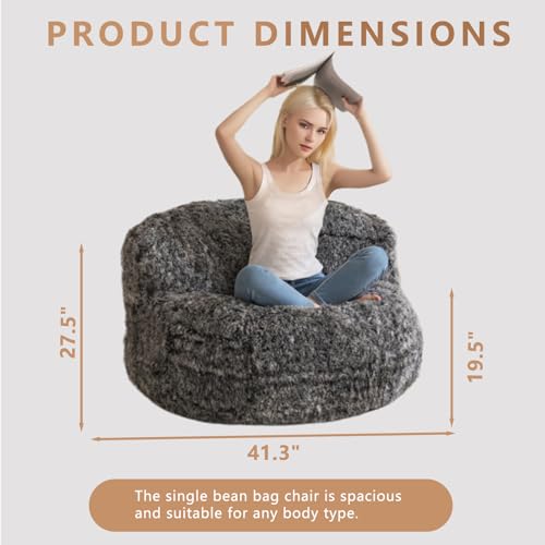Faux Fur Giant Bean Bag Chair C236