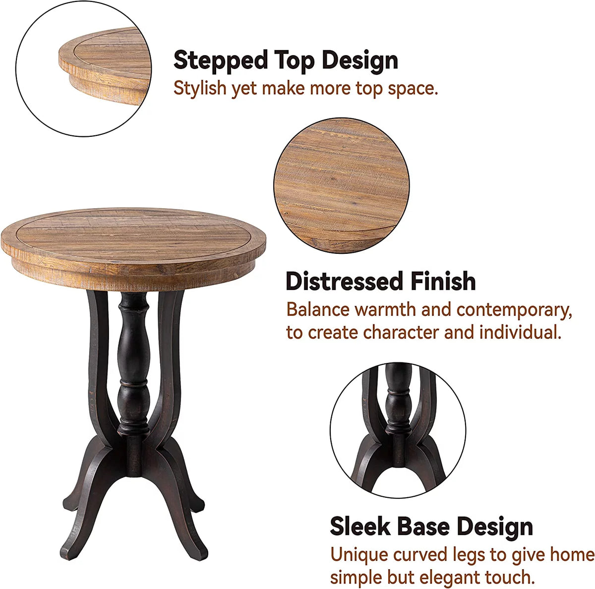 Black End Table Q586