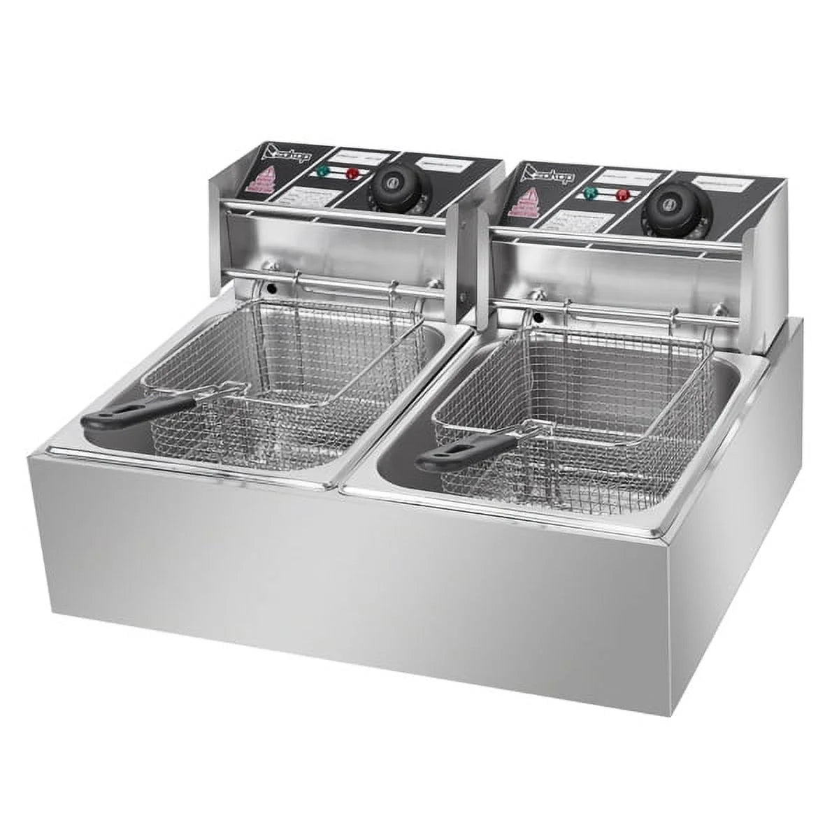 12L Stainless Steel Electric Double Tank Deep Fryer With Basket O977088