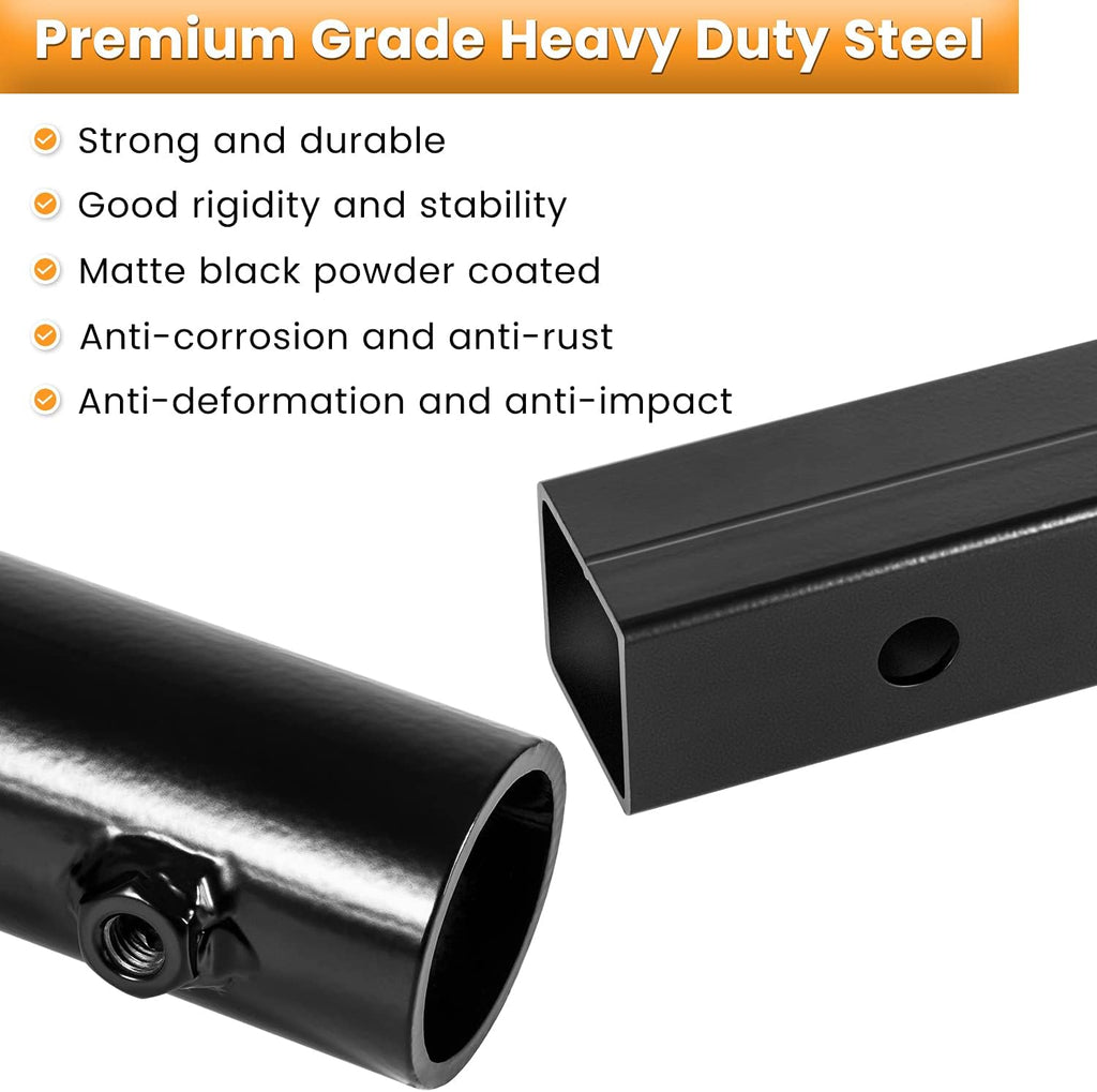 Black 3 Flagpole Hitch Mount Holder with 2 inch Hitch Receiver G204681